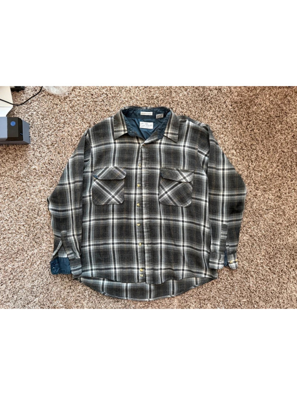 Vintage sears roebuck and co men’s wool blend shirt large